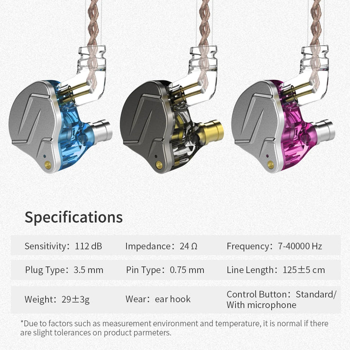 KZ ZSN PRO — Hybrid HiFi In-Ear Earphones (1BA+1DD)