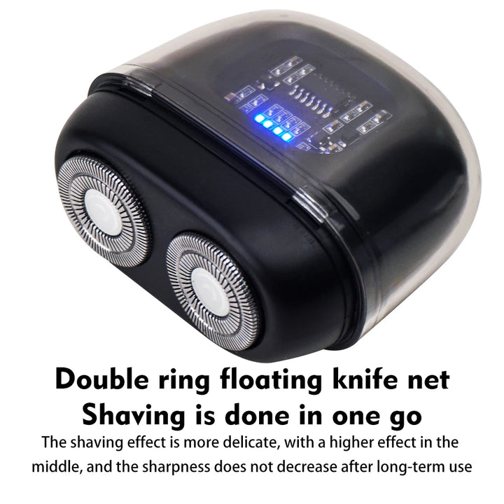USB Rechargeable Dual-Blade Mini Electric Shaver for Men — Pocket Size Travel Razor