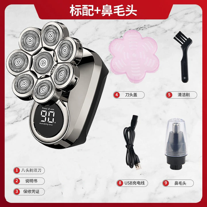 York Nine-Head Bald Shaver – Portable Smooth Head Groomer