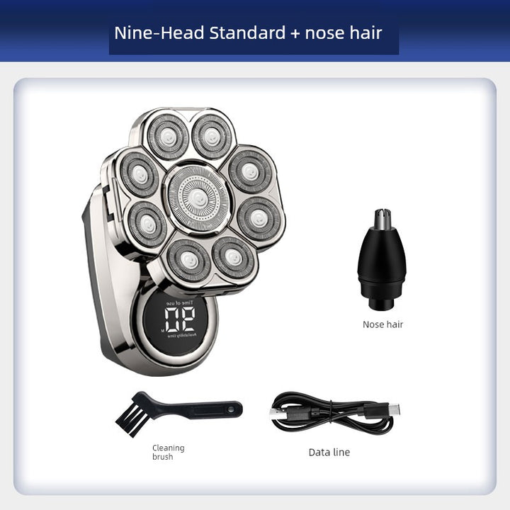 York Nine-Head Bald Shaver – Portable Smooth Head Groomer
