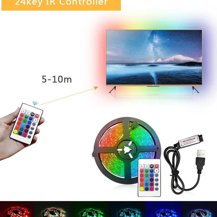 LumiStrip RGB — USB 5V LED Light Strip with Bluetooth & App Control