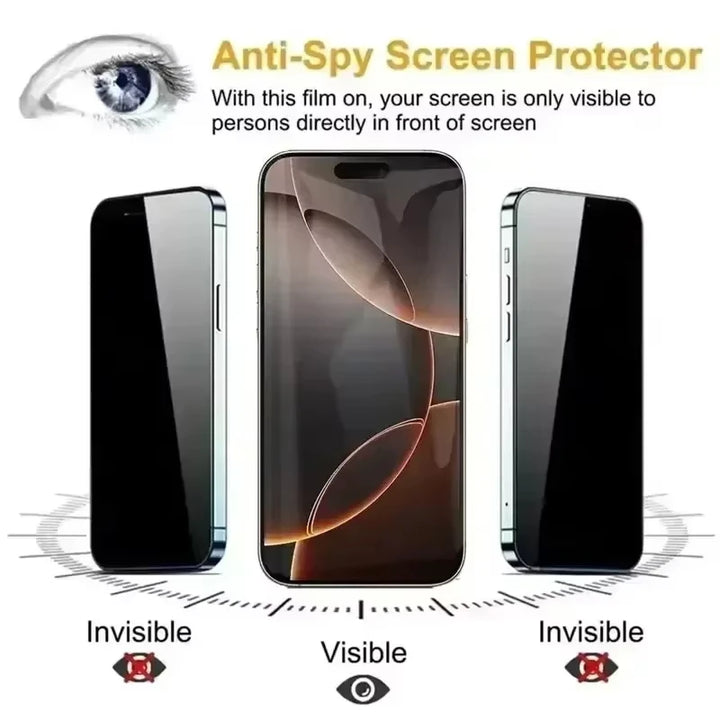 Oleophobic Privacy Glass – iPhone 7–17 | Anti-Spy & Easy Installation
