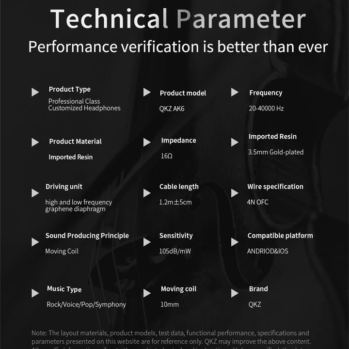 QKZ AK6 — HiFi In-Ear Earphones with Mic & Deep Bass