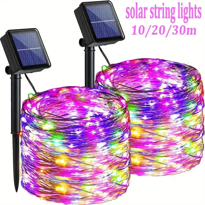 SolarGlow Fairy Lights — Waterproof 8-Mode Garden String Lights