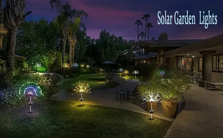 Solar Fireworks Lights — 200 LEDs Outdoor Garden Glow
