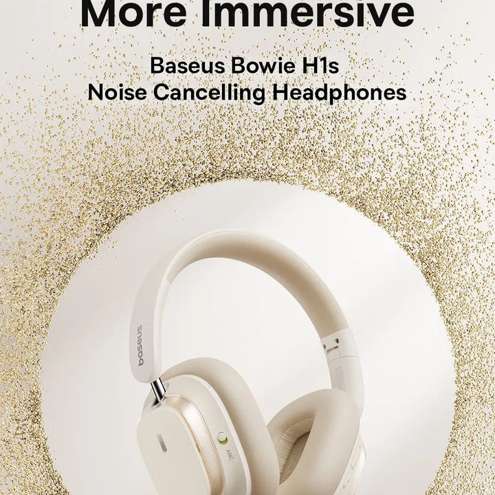 Baseus Bowie H1s Wireless Headphones – Bluetooth 5.4 | 46dB ANC & Hi-Res Audio