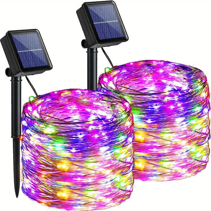 SolarGlow Fairy Lights — Waterproof 8-Mode Garden String Lights