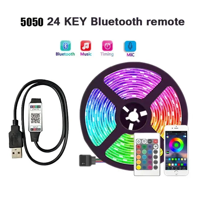 LumiStrip RGB — USB 5V LED Light Strip with Bluetooth & App Control