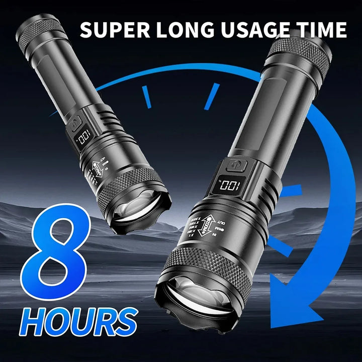 High-Power LED Flashlight – Rechargeable & Ultra Bright for Outdoor Use