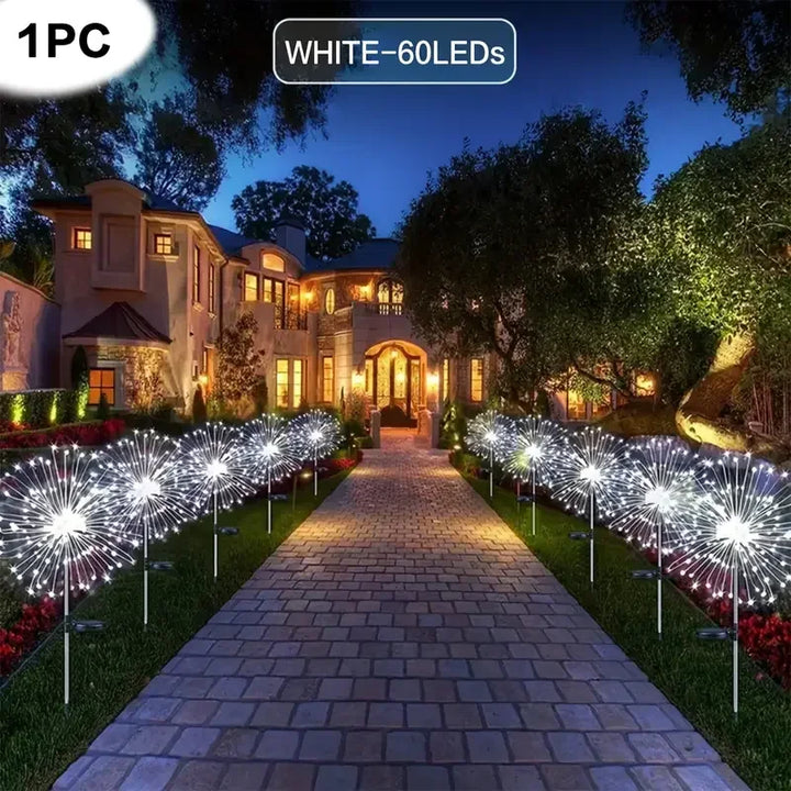 Solar Fireworks Lights — 200 LEDs Outdoor Garden Glow