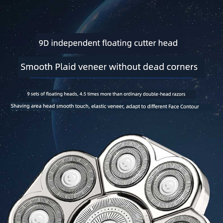 York Nine-Head Bald Shaver – Portable Smooth Head Groomer