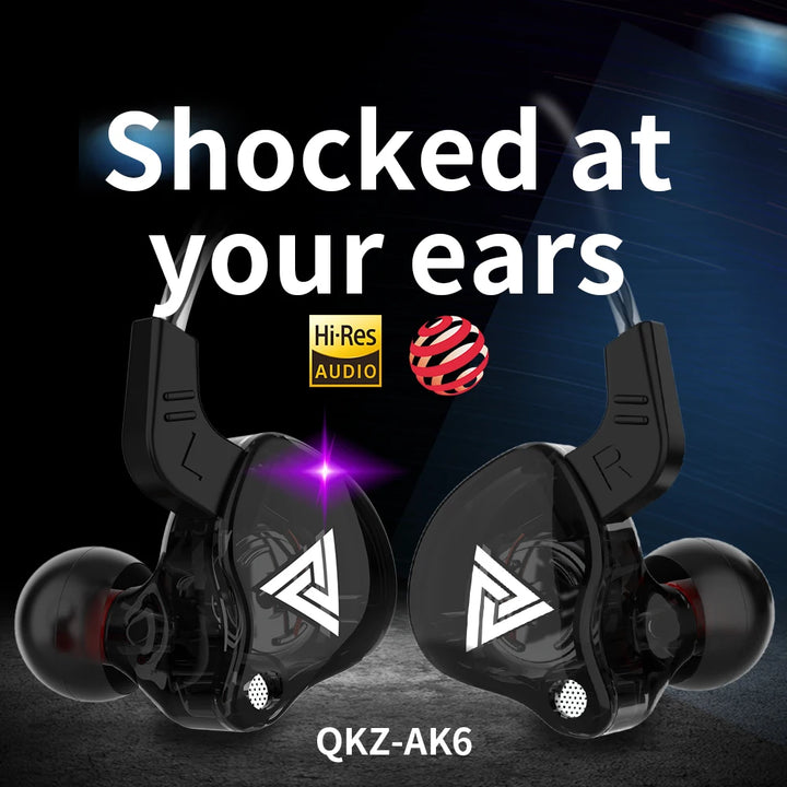 QKZ AK6 — HiFi In-Ear Earphones with Mic & Deep Bass