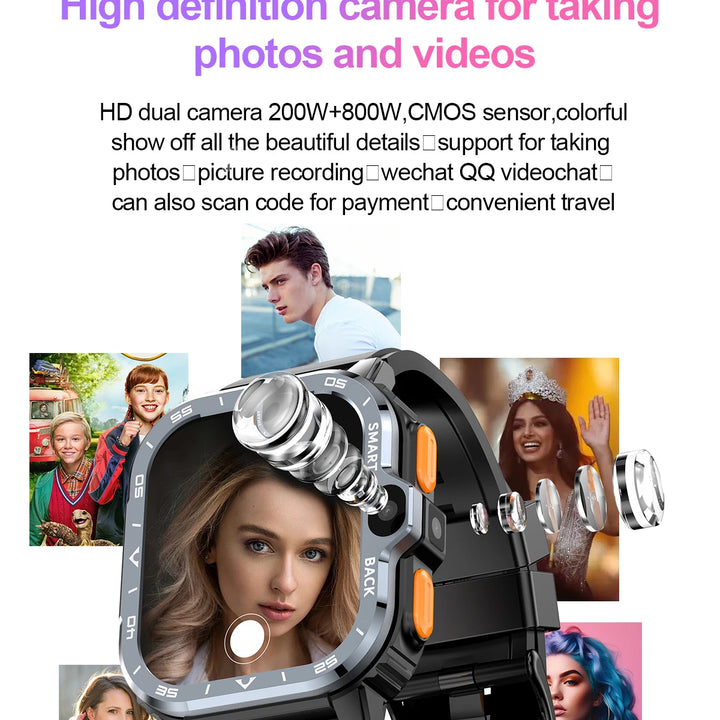 Valdus PGD Pro Smartwatch – HD Dual Camera, NFC, WiFi & Fast 4G Internet