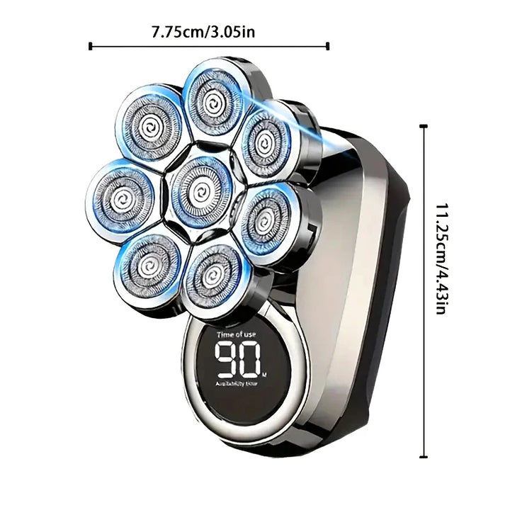 9D Bald Shaver — Waterproof Electric Razor with LED Display