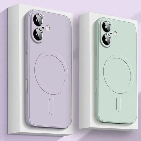 Liquid Silicone Shockproof Case – iPhone 11–17 Series (Luxury Finish)