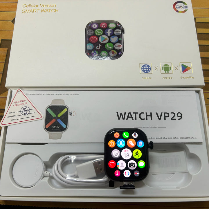 VP29 Premium Smartwatch – 5G Connectivity, 8MP Rotating Camera & AMOLED Screen
