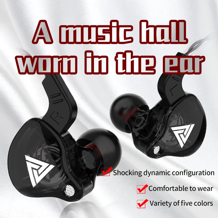 QKZ AK6 — HiFi In-Ear Earphones with Mic & Deep Bass