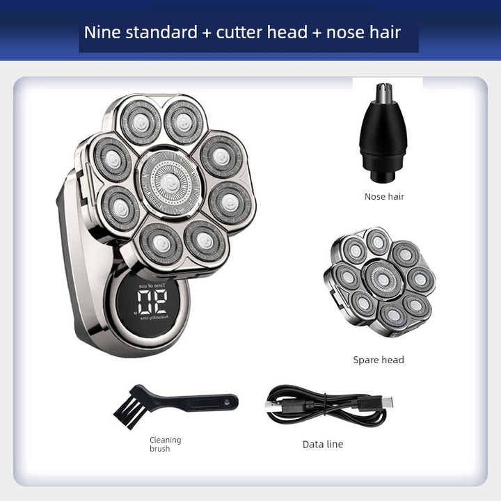York Nine-Head Bald Shaver – Portable Smooth Head Groomer