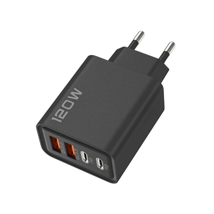 120W Fast Charger – 4-Port USB & Type-C Power Hub for All Devices