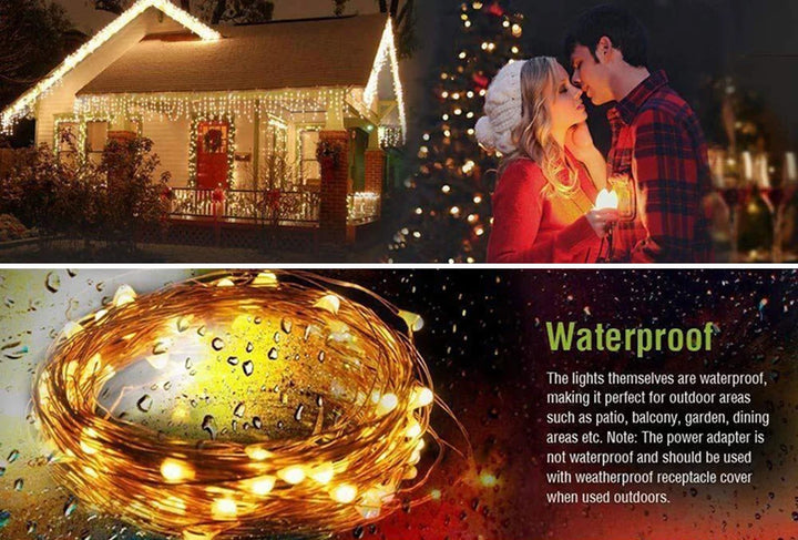 Solar Outdoor String Lights – Waterproof Twinkle LEDs for Garden & Patio