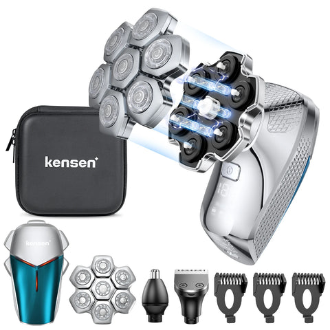 Kensen S18 Rechargeable Head Shaver – Smooth, Comfortable 5-in-1 Grooming
