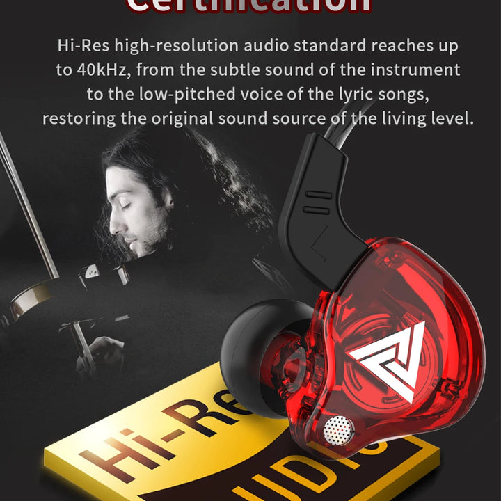 QKZ AK6 — HiFi In-Ear Earphones with Mic & Deep Bass