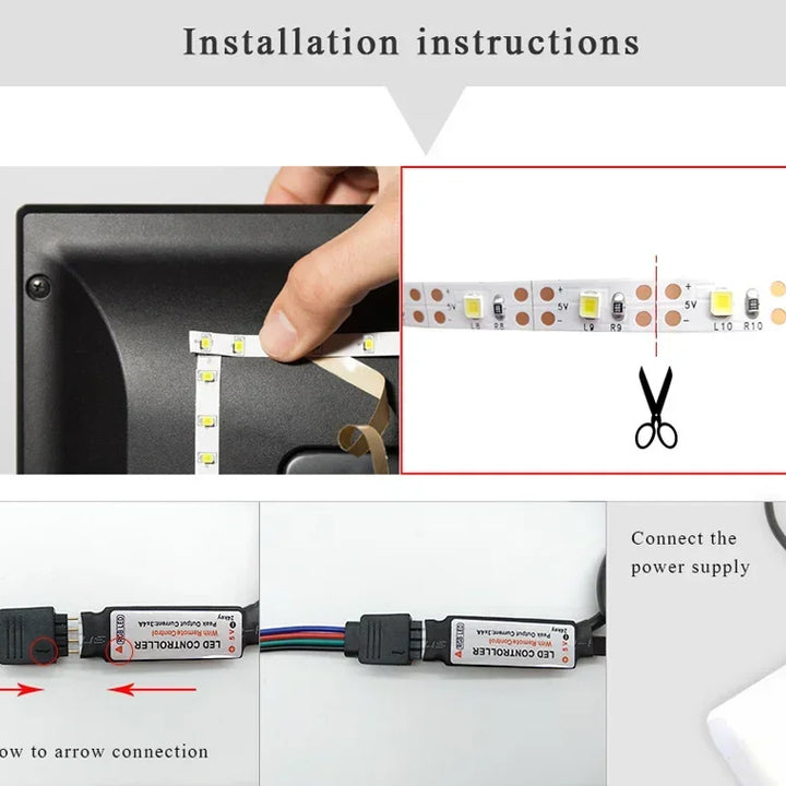 LumiStrip RGB — USB 5V LED Light Strip with Bluetooth & App Control