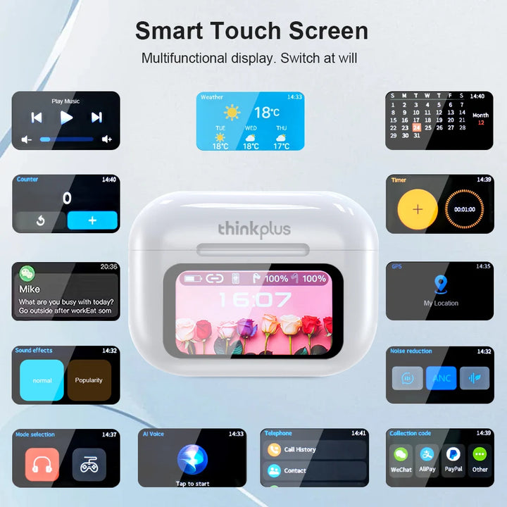 ThinkPlus TWS — Hi-Fi Wireless Earbuds with Touch Screen