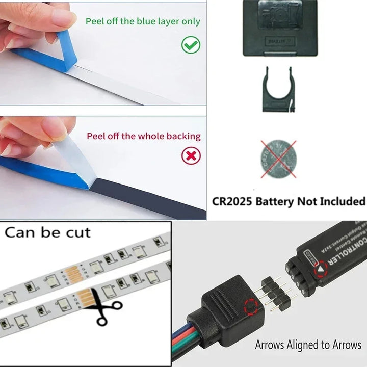 LumiStrip RGB — USB 5V LED Light Strip with Bluetooth & App Control