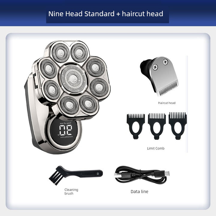York Nine-Head Bald Shaver – Portable Smooth Head Groomer