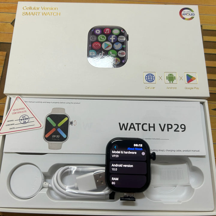 VP29 Premium Smartwatch – 5G Connectivity, 8MP Rotating Camera & AMOLED Screen