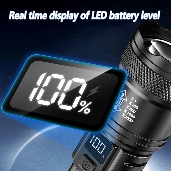 High-Power LED Flashlight – Rechargeable & Ultra Bright for Outdoor Use