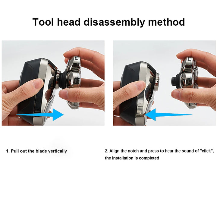 6-in-1 Men's Electric Razor – LED Grooming Kit for Smooth Bald Shaves