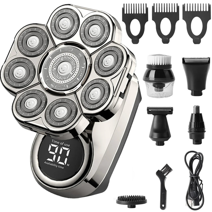 Bald Head Shaver – Smooth, Waterproof 6-in-1 Grooming Kit